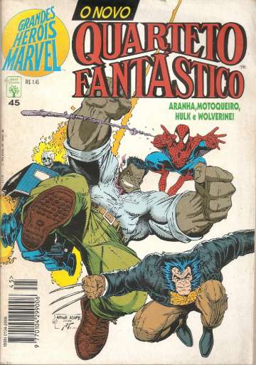 Grandes Heróis Marvel - 1ª Série 45 - Quarteto Fantástico, Aranha, Motoqueiro Fantasma, Hulk e Wolverine!
