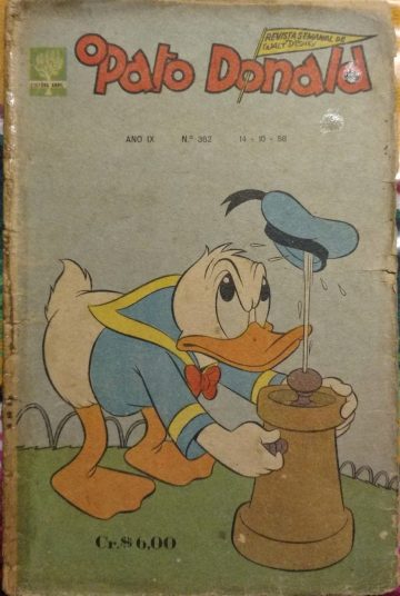 O Pato Donald 362  [Danificado: Capa Rasgada, Com Fita Adesiva, Lateral Machucada, Página(s) Rasgada(s), Usado]