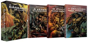 O Bárbaro da Ciméria - Box com 3 livros (A Fênix na Espada / O Poço Macabro / O Demônio de Ferro + pôster, cards e marcadores)