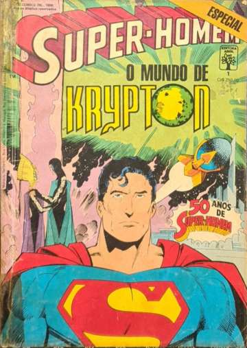 Super-Homem Especial 1 - O Mundo de Krypton  [Danificado: Capa Rasgada Traseira, Com Fita Adesiva, Usado]