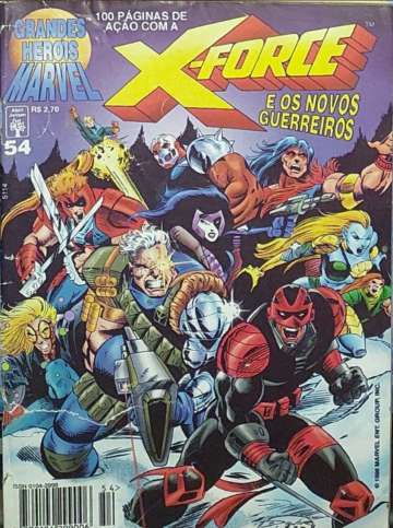 Grandes Heróis Marvel - 1ª Série 54 - X-Force E Os Novos Guerreiros  [Danificado: Capa Rasgada, Usado]